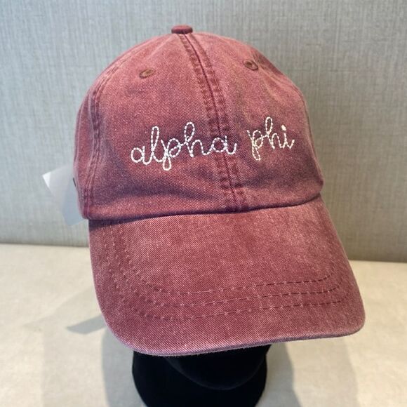 NWT Alphi Phi Hat Ballcap Cap Adjustable Greek Sorority - Picture 1 of 15
